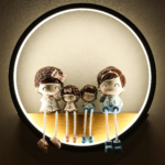 Proudome Family LED Accent Light for Kids Room, Cute Children Wall Decor Lamp for Baby Bedroom & Playroom