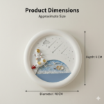 Proudome Astronaut LED Ceiling Light for Kids Room, Space Theme Round Lamp for Nursery & Baby Bedroom Decor - Image 7