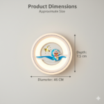 Proudome Doraemon LED Ceiling Light for Kids Room, Cartoon Round Ceiling Lamp for Nursery & Baby Bedroom Decor - Image 7