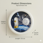 Proudome Astronaut Wall Light with Fan for Kids Room, Space Theme LED Lamp for Nursery & Boys Bedroom Decor - Image 6