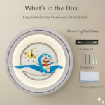 Proudome Doraemon LED Ceiling Light for Kids Room, Cartoon Round Ceiling Lamp for Nursery & Baby Bedroom Decor - Image 8