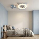 Proudome Astronaut LED Ceiling Light for Kids Room, Space Theme Round Lamp for Nursery & Baby Bedroom Decor - Image 3