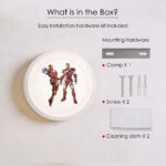 Proudome Iron Man LED Wall & Ceiling Light for Kids Room, Superhero Lamp for Boys Bedroom & Playroom Decor - Image 8