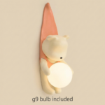 Proudome Teddy Bear Wall Lamp for Kids Room, Cute Nursery Wall Decor Light for Baby Bedroom & Playroom - Image 4