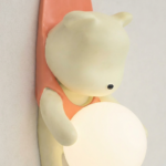 Proudome Teddy Bear Wall Lamp for Kids Room, Cute Nursery Wall Decor Light for Baby Bedroom & Playroom - Image 6