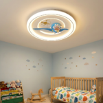 Proudome Doraemon LED Ceiling Light for Kids Room, Cartoon Round Ceiling Lamp for Nursery & Baby Bedroom Decor - Image 3