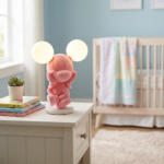 Proudome Mickey Mouse Table Lamp for Kids Bedroom, Cartoon Bedside Night Lamp for Baby Nursery & Study Desk Decor - Image 3