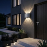 Proudome Up Down Outdoor Wall Light, Modern Curved LED Wall Lamp for Garden, Balcony & Porch - Image 3