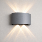 Proudome Up Down Outdoor Wall Light, Modern Curved LED Wall Lamp for Garden, Balcony & Porch