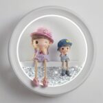 Proudome Brother Sister LED Wall Light for Kids Bedroom, Sibling Love Decorative Lamp for Baby Nursery Room Decor - Image 2