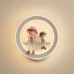 Proudome Brother Sister LED Wall Light for Kids Bedroom, Sibling Love Decorative Lamp for Baby Nursery Room Decor