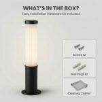 Proudome Outdoor Bollard Light, Modern LED Pathway Lamp for Garden, Walkway & Landscape Lighting - Image 6