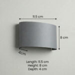 Proudome Up Down Outdoor Wall Light, Modern Curved LED Wall Lamp for Garden, Balcony & Porch - Image 6