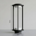 Proudome Outdoor Pillar Bollard Light, Modern Cage Design LED Lamp for Garden, Pathway & Landscape - Image 6