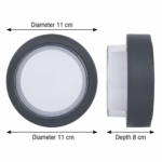 Proudome Dome LED Outdoor Wall Light, Modern Surface Mount Wall Lamp for Porch, Entrance & Exterior Walls - Image 6