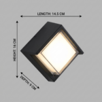 Proudome LED Outdoor Wall Light, Modern Panel Wall Lamp for Gate, Pillar & Exterior Walls - Image 6