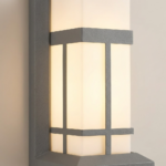 Proudome Frosted Glass Outdoor Wall Light, Modern Frame Wall Lamp for Gate, Pillar & Exterior Walls - Image 5