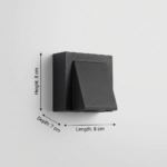 Proudome Angled Outdoor Wall Light, Modern Hood Style LED Lamp for Pathway, Staircase & Exterior Walls - Image 6