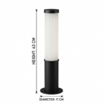 Proudome Outdoor Bollard Light, Modern Garden Post Lamp for Pathway, Lawn & Landscape Lighting - Image 5