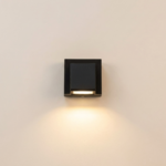Proudome Angled Outdoor Wall Light, Modern Hood Style LED Lamp for Pathway, Staircase & Exterior Walls