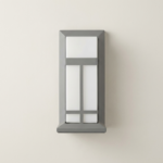 Proudome Frosted Glass Outdoor Wall Light, Modern Frame Wall Lamp for Gate, Pillar & Exterior Walls - Image 2