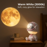 Proudome Astronaut Projector Lamp for Kids Bedroom, Space Theme Moon Projection Night Light, Bedside Ambient Lamp - Image 4