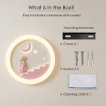 Proudome Princess Moon LED Wall Light for Girls Bedroom, Fairy Tale Nursery Wall Lamp, Kids Room Decorative Night Light - Image 8