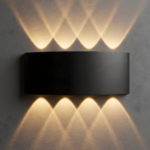 Proudome Curved Outdoor LED Wall Light, Modern Up Down Waterproof Lamp for Balcony, Garden & Facade