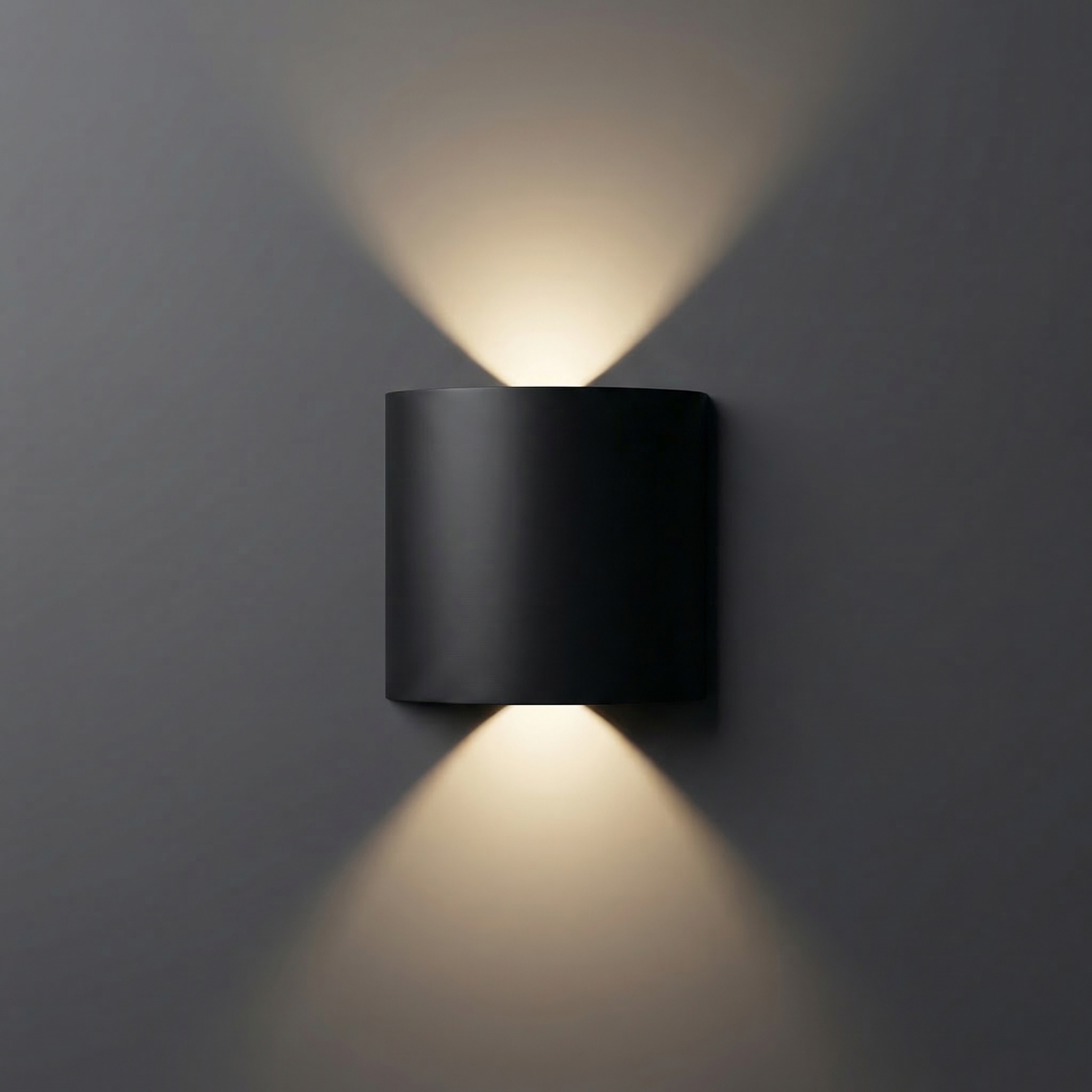 lights on 2 Proudome Up Down Outdoor Wall Light, Modern Dual Beam LED Lamp for Exterior Walls & Facade - Image 1