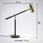 Proudome Black & Gold Table Lamp | Elegant LED Bedside Lighting for Bedroom, Office Desk & Home Decor - Image 8