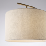 Proudome Modern Fabric Shade Arc Floor Lamp | Elegant Standing Lamp for Living Room & Bedroom - Image 7
