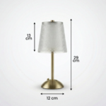 Proudome Gold LED Table Lamp with Acrylic Diffuser & 3 Color Modes | Modern Bedside Lighting - Image 8