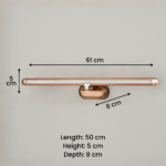 Proudome LED Picture Light Rose Gold | Wall Mounted Artwork & Mirror Light | LED Wall Light - Image 7