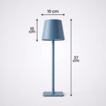Proudome Blue LED Mood Table Lamp with Touch & 3 Light Modes | Modern Bedside & Desk Lighting - Image 8