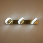 Proudome Crystal 3-Light LED Picture Light | Gold Wall Mounted Artwork & Mirror Lighting Fixture