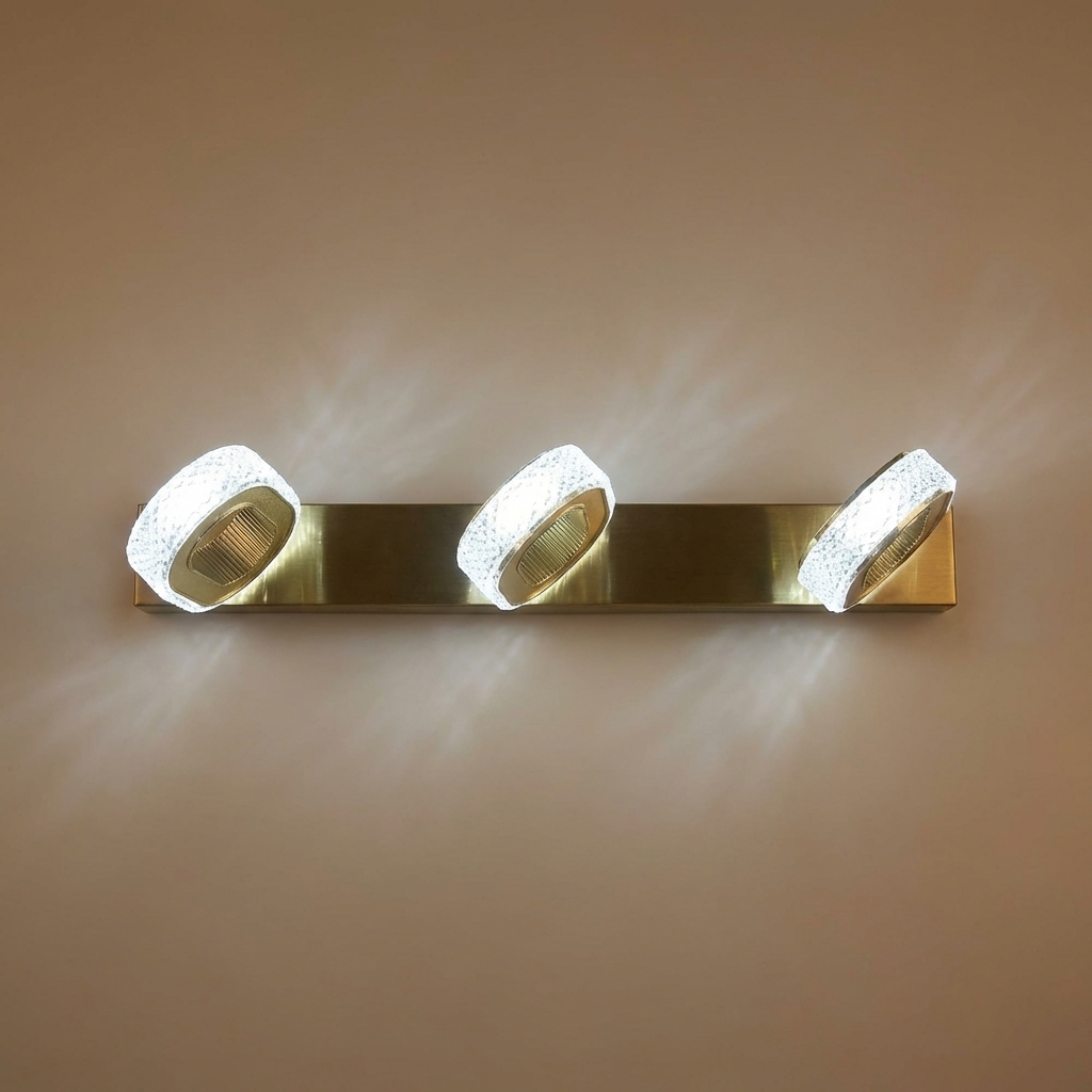 download - 2026-04-07T155739.427 Proudome Crystal 3-Light LED Picture Light | Gold Wall Mounted Artwork & Mirror Lighting Fixture - Image 1