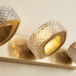 Proudome Crystal 3-Light LED Picture Light | Gold Wall Mounted Artwork & Mirror Lighting Fixture - Image 6