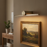 Proudome Minimal LED Picture Light | Slim Gold Wall Light for Artwork & Mirror Lighting - Image 3