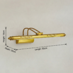 Proudome Gold LED Picture Light | Wall Lamp for Artwork & Mirror Illumination - Image 7