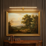 Proudome Slim LED Picture Light | Modern Gold Linear Wall Light for Artwork & Mirror Lighting - Image 3