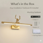 Proudome Deer Head LED Picture Light | Decorative Wall Mounted Artwork & Mirror Lighting - Image 8