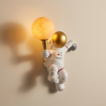 Proudome Astronaut Wall Light for Kids Room with G9 Bulb Included | Moon Style Decorative Wall Lamp - Image 4