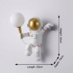Proudome Astronaut Wall Light for Kids Room with G9 Bulb Included | Moon Style Decorative Wall Lamp - Image 7