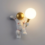 Produome Astronaut Moon Wall Light for Kids Room with G9 Bulb Included | Space-Themed Decorative Wall Lamp
