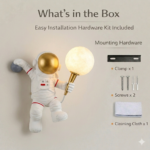 Produome Astronaut Moon Wall Light for Kids Room with G9 Bulb Included | Space-Themed Decorative Wall Lamp - Image 7