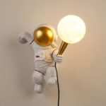 Proudome Astronaut Wall Light for Kids Room with G9 Bulb Included | Space-Themed Decorative Wall Lamp