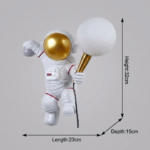 Proudome Astronaut Wall Light for Kids Room with G9 Bulb Included | Space-Themed Decorative Wall Lamp - Image 7