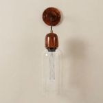 Proudome Wooden Wall Light for Bedroom & Living Room | Vintage Glass Wall Lamp - Image 2