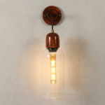 Proudome Wooden Wall Light for Bedroom & Living Room | Vintage Glass Wall Lamp - Image 4