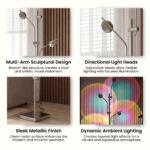 Proudome Modern Multi Head Floor Lamp | 5 Light Tree Standing Lamp for Living Room & Bedroom - Image 6